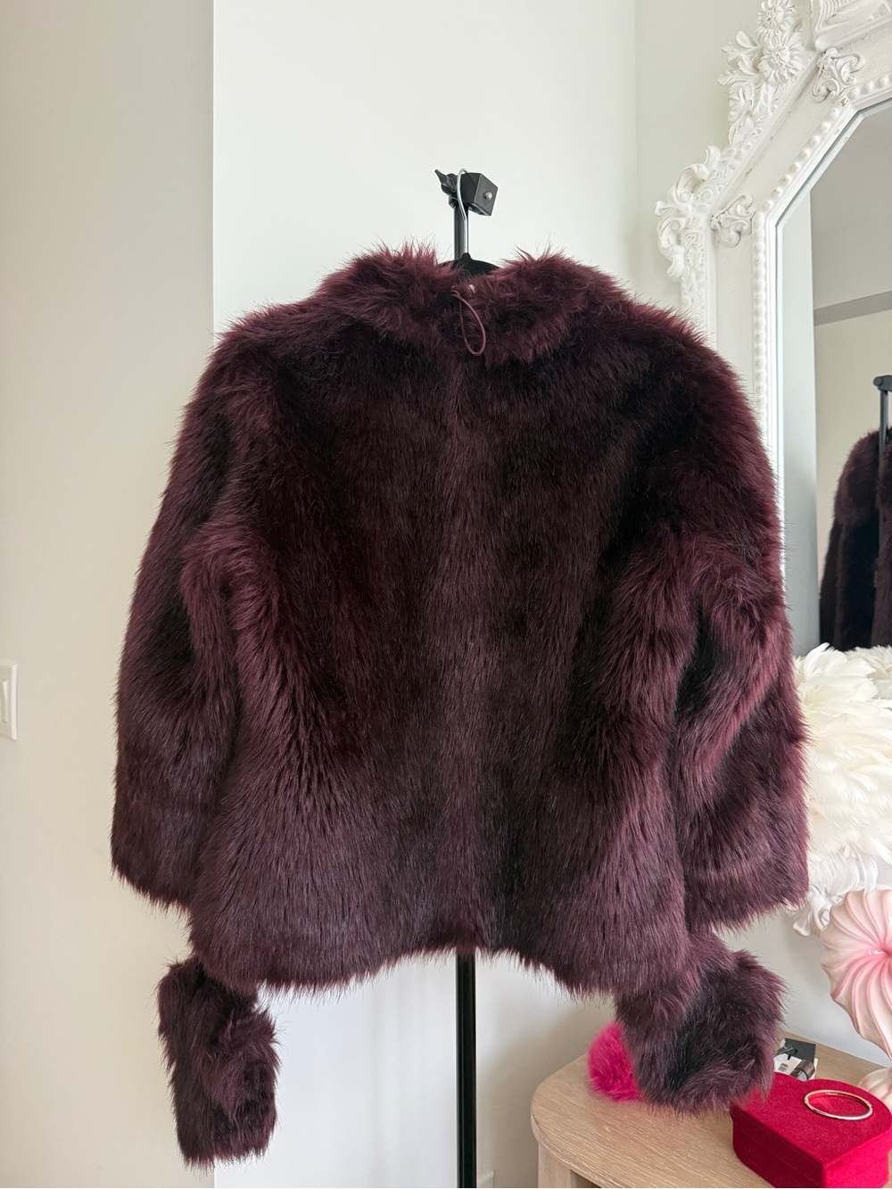 Vintage Miss Sixty Y2K Faux Fur Coat With Mittens - Picture 3 of 16